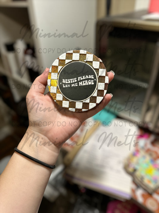 Checkered Round w/ Cardstock